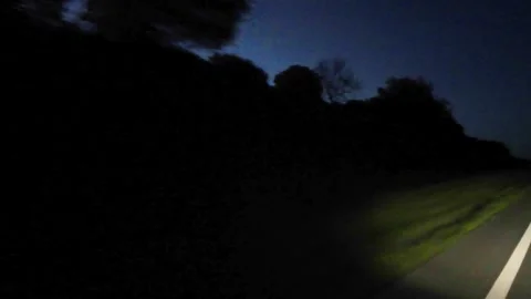 Time Lapse, Looe Town to Bristol City Highways Car Travel in the Night Stock Footage 316739262