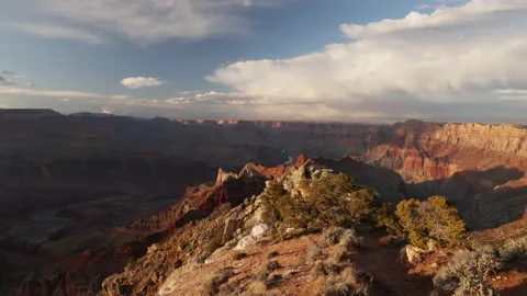 Time Lapse Looking Away From Sunset Over Grand Canyon Stock-Footage 232179952