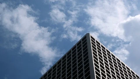 Time lapse looking up at commercial building architecture. Stock Footage 129738420