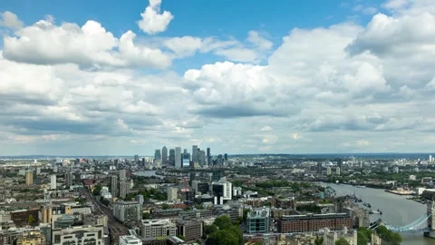 Time Lapse looking down on the City of London Stock Footage 284295529