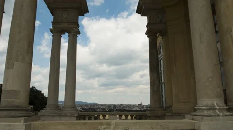 Time lapse looking through the Gloriette Stock Footage 58856990