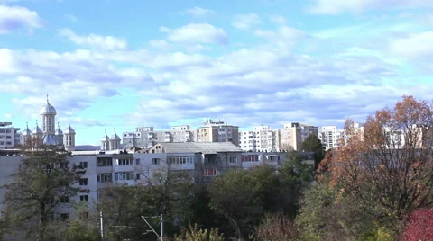 Time lapse loop city autumn Stock Footage 57845529