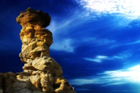 Time lapse looping Pulpit Rock blue Stock Footage 334312