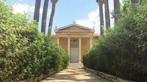 Time lapse Low Angle Shot of Old Architecture Building in Nicosia Stock Footage 90519447