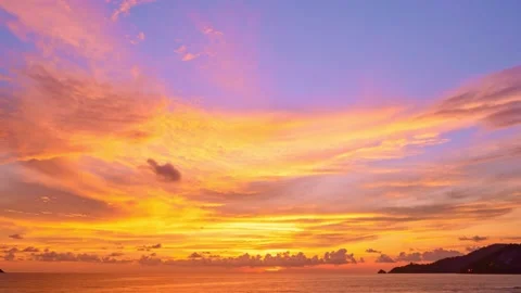 Time lapse of Majestic sunset or sunrise landscape Amazing light cloudscape sky Video stock 144411348