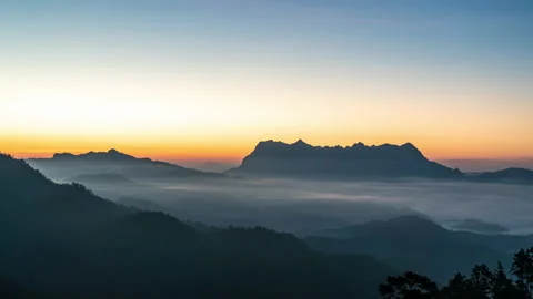 Time lapse majestic view of Doi Luang Chiang Dao in northern Thailand Stock Footage 227276772