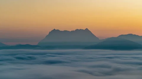 Time lapse majestic view of Doi Luang Chiang Dao in northern Thailand Stock Footage 227282174