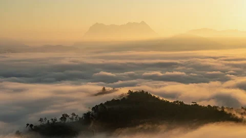 Time lapse majestic view of Doi Luang Chiang Dao in northern Thailand Stock Footage 227282602