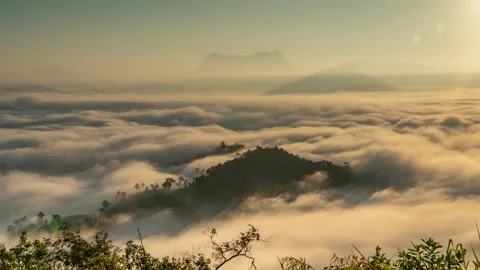 Time lapse majestic view of Doi Luang Chiang Dao in northern Thailand Stock Footage 227283828