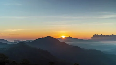 Time lapse majestic view of Doi Luang Chiang Dao in northern Thailand Stock Footage 227294738