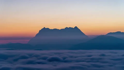 Time lapse majestic view of Doi Luang Chiang Dao in northern Thailand Stock Footage 227304657