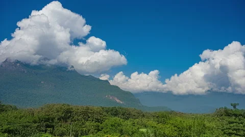 Time lapse majestic view of Doi Luang Chiang Dao in northern Thailand Stock Footage 227321086