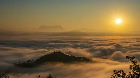 Time lapse majestic view of Doi Luang Chiang Dao in northern Thailand Stock Footage 227322364