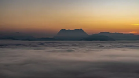 Time lapse majestic view of Doi Luang Chiang Dao in northern Thailand Stock Footage 227322668