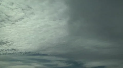 Time Lapse of a "Makerel Sky" Altocumulus Layer Stock Footage 54733109