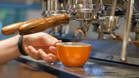 Time lapse of making espresso in professional machine Vídeo Stock 101653455