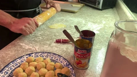 Time lapse of man making baked goods Stock Footage 229931014