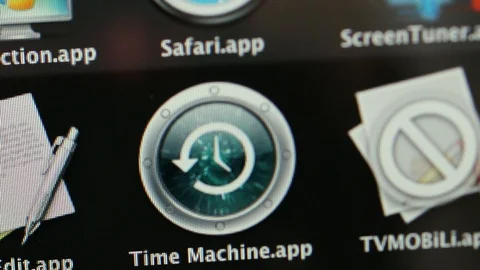 Time lapse man using new Apple MacOS on iMac computers Stock Footage 103116332