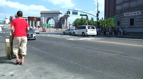 Time Lapse – Manhattan Bridge Traffic Stock Footage 7730824