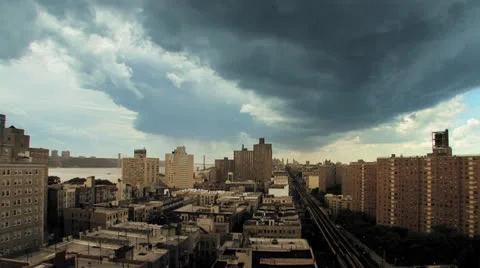 Time lapse manhattan cloudy day nyc Video stock 24798958
