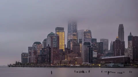 Time lapse  manhattan  evening Stock Footage 215340006