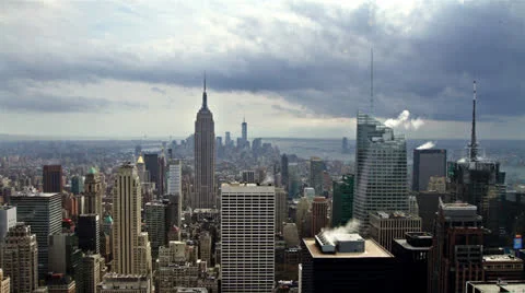 Time lapse of Manhattan skyline Stock Footage 25672894
