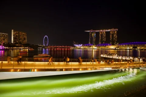 Time lapse of Marina Bay area in Singapore. Stock Footage 115924823