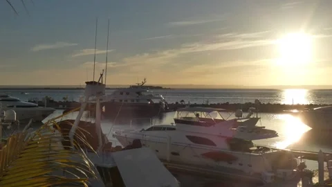 Time Lapse Marina SUndown Stock Footage 173865652
