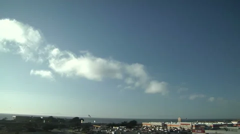 Time Lapse Marine Layer Clouds Moving Onshore at Monterey Shoreline Stock Footage 54717711