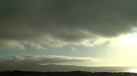 Time Lapse of Marine Layer Clouds Coming Onshore near Monterey Stock Footage 54717734