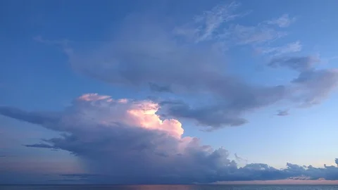 Time Lapse of Massive Cloud at Sunset Stock Footage 77169501