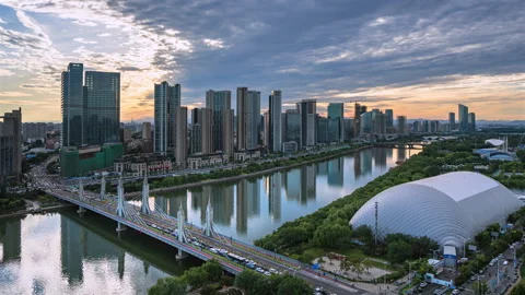 Time-lapse Materials of Flowing Clouds over Tongzhou City, Beijing and the North Stock Footage 296089126
