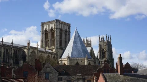 Time lapse medieval york minster united kingdom Stock Footage 48709520
