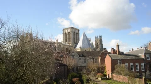 Time lapse medieval york minster united kingdom Stock Footage 48709608
