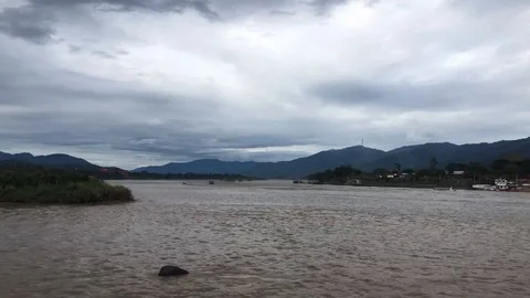 Time Lapse on Mekong River Stock Footage 92433992