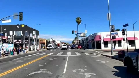Time lapse At Melrose Blvd in Los Angeles Stock Footage 186438571