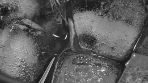 Time lapse of melting group of ice cubes. Close up shot camera Stock Footage 75947147