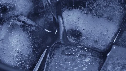 Time lapse of melting group of ice cubes. Close up shot camera Stock Footage 75947148