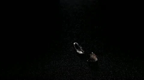 Time-lapse melting ice on the black background Stock Footage 11138046