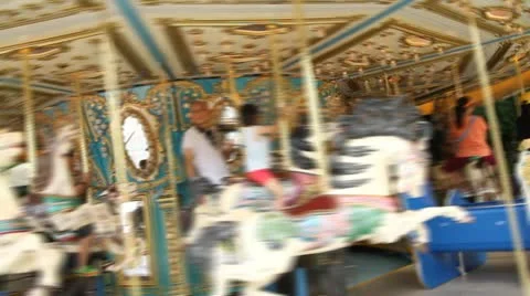 Time lapse of merry-go-round Stock Footage 12010539