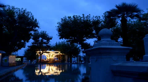 Time Lapse Merry Go Round In Cannes France HD Video Stockbeeldmateriaal 25260215