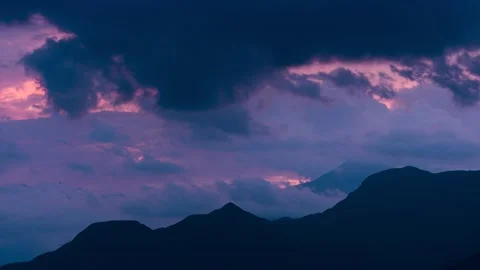Time-Lapse Mesmerizing Mountains Sunset Valledupar Colombia Stock Footage