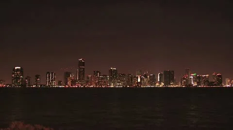 Time-lapse of Miami s Skyline 4 Video stock 19263552