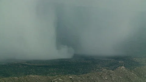 Time Lapse of Microburst Rain Foot in Sonoran Desert Stock Footage 54714865