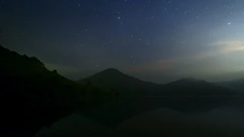 Time lapse of the Milky Way and the starry sky over the Alps. Stock Footage 88067206