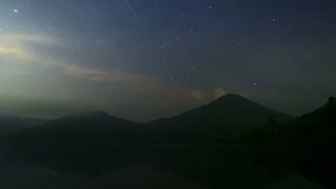 Time lapse of the Milky Way and the starry sky over the Alps. Stock Footage 88294966