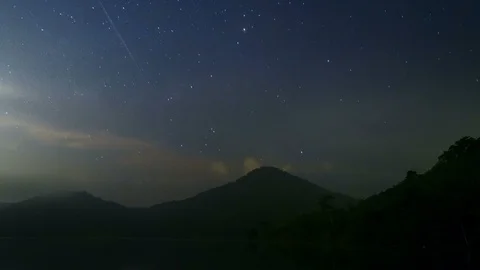 Time lapse of the Milky Way and the starry sky over the Alps. Stock Footage 88295789