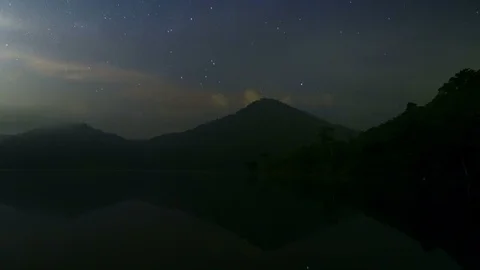 Time lapse of the Milky Way and the starry sky over the Alps. Stock Footage 88295866