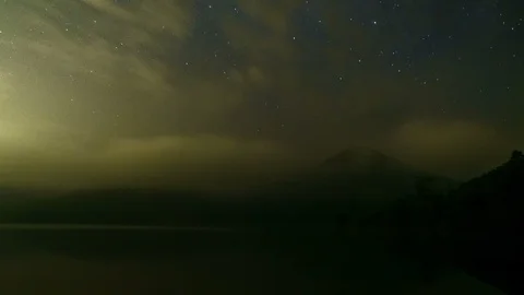 Time lapse of the Milky Way and the starry sky over the Alps. Stock Footage 88307130