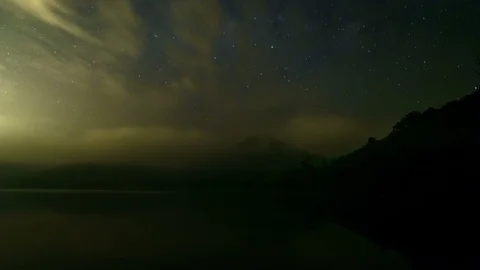 Time lapse of the Milky Way and the starry sky over the Alps. Stock Footage 88308276